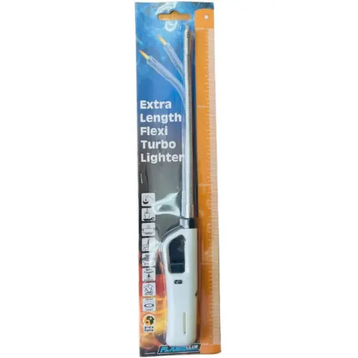 Extended Turbo Flexi Refillable Braai Lighter White Packaging
